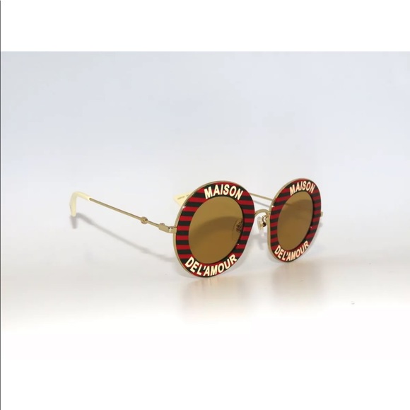 Gucci BRAND NEW HARD TO FIND! Gold green and red ( Gucci colors) round Unisex - Picture 6 of 17